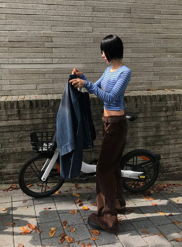 POCKET CORDUROY BOOTCUT PANTS